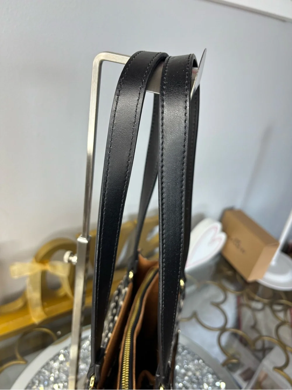 Spartina 449 Black and Cream Geometric Tote